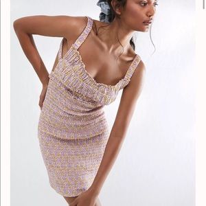 NWT! Free People Juniper Smocked Bodycon Slip Dress